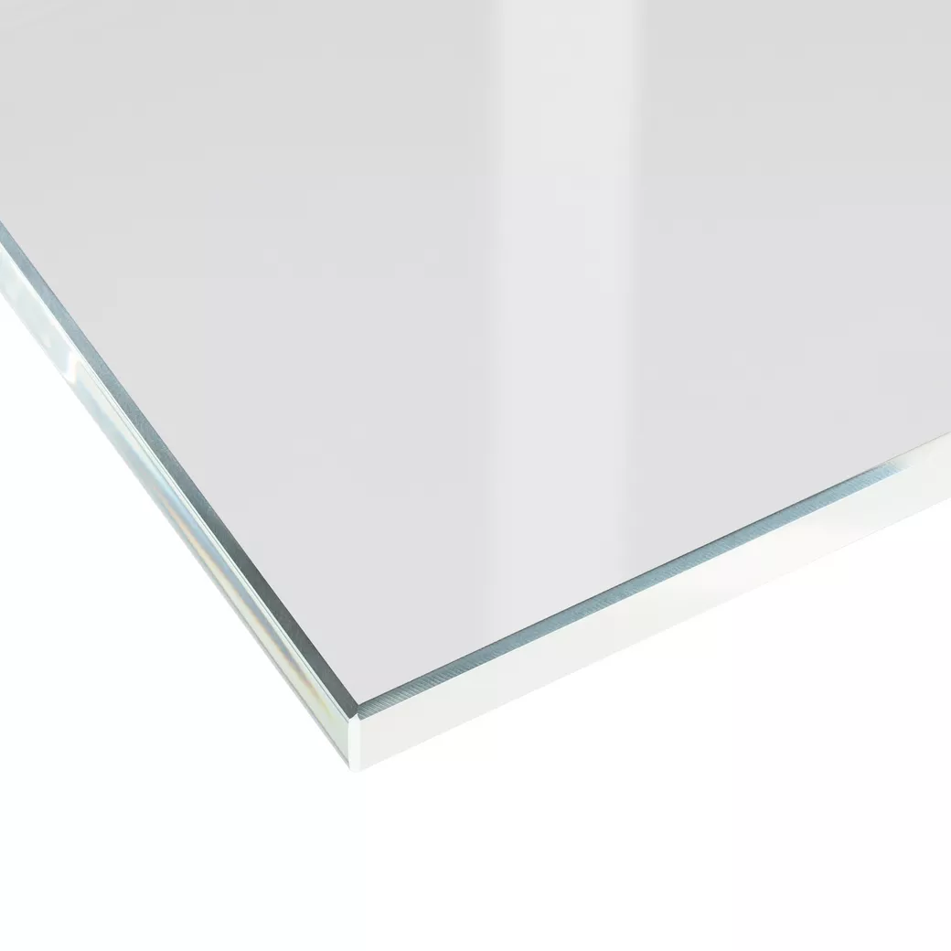 Glasschiebetür LINES 582 ESG PURE WHITE klar 935x2058x8mm