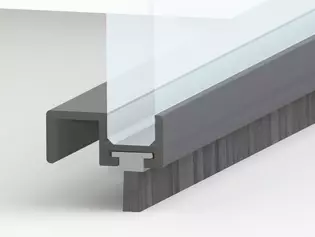 Die Technik von PLANEO AIR SILENT – Eine Bürste schließt die Tür zum Boden ab.