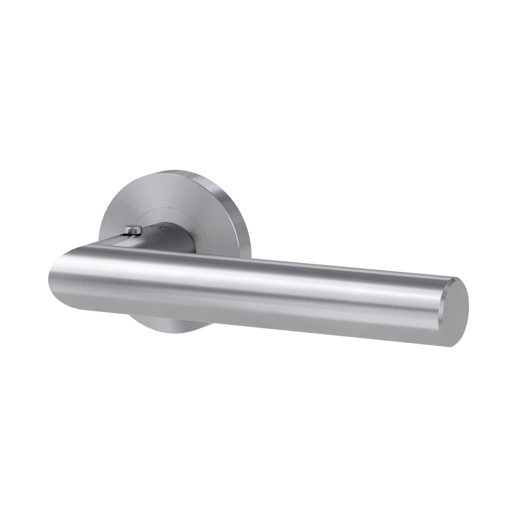 door handle set LUCIA PROF screw on rose set round smart2lock 2.0 R brushed steel