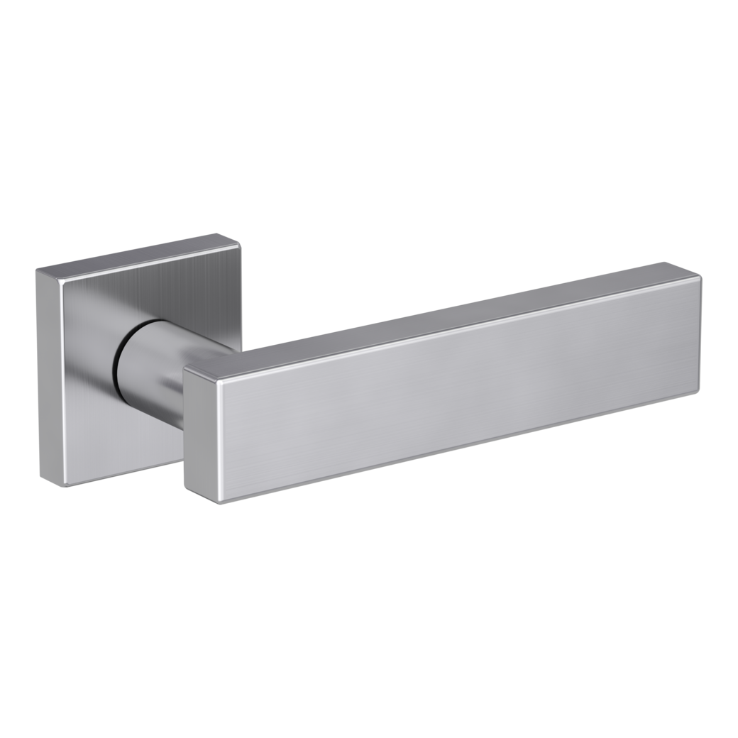 door handle set CARLA SQUARE clip on cl3 rose set square OS brushed steel