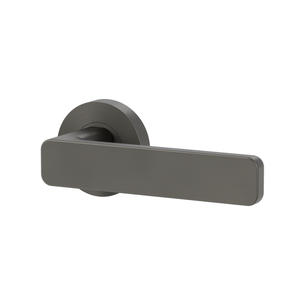 MINIMAL MODERN door handle set Screw-on system GK4 round escutcheons OS cashmere grey