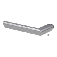 Silhouette product image in perfect product view shows the Griffwerk handle TRI 134 in the version brushed steel, L