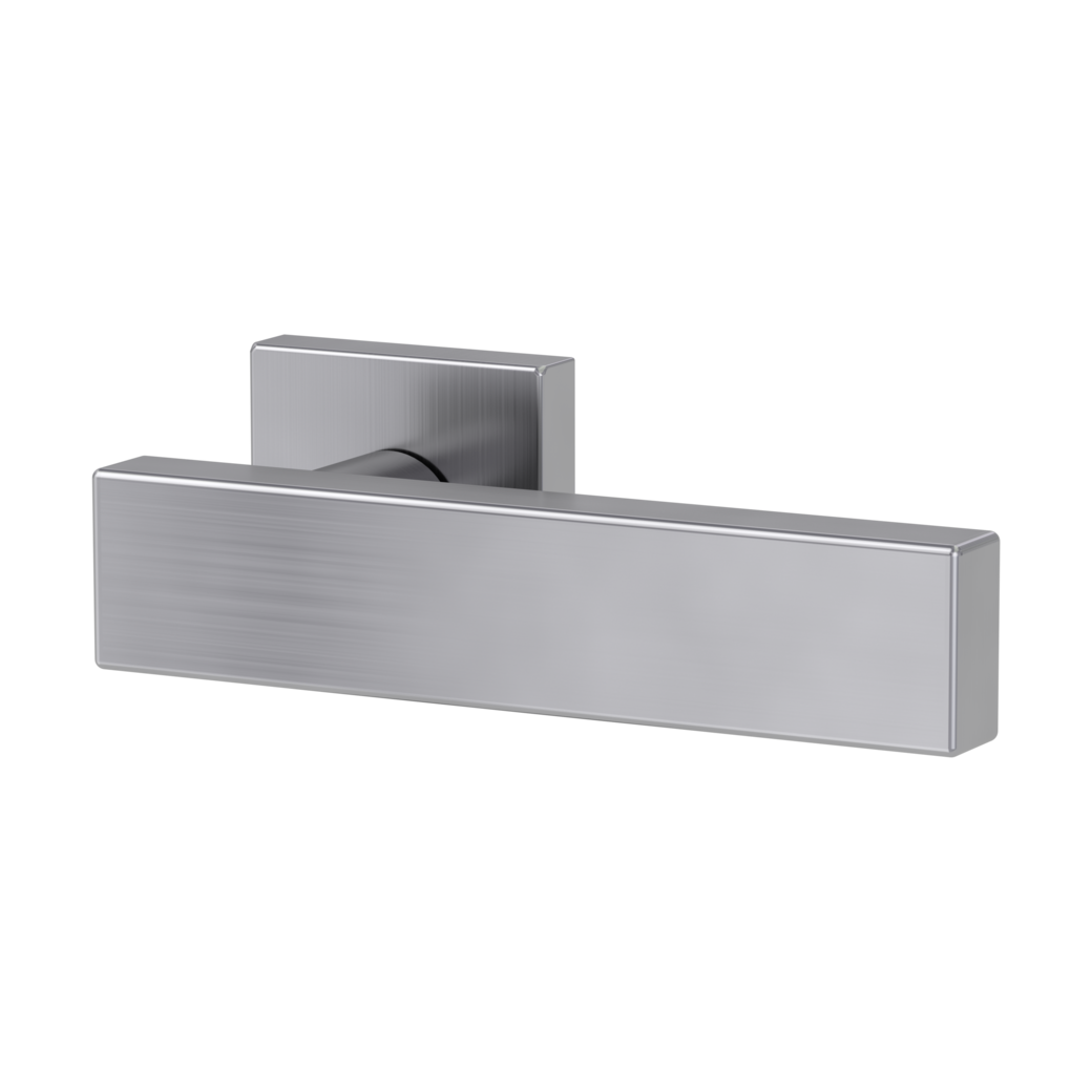 CARLA SQUARE door handle set Clip-on sys.GK3 straight-edged escut. OS satin stainless steel