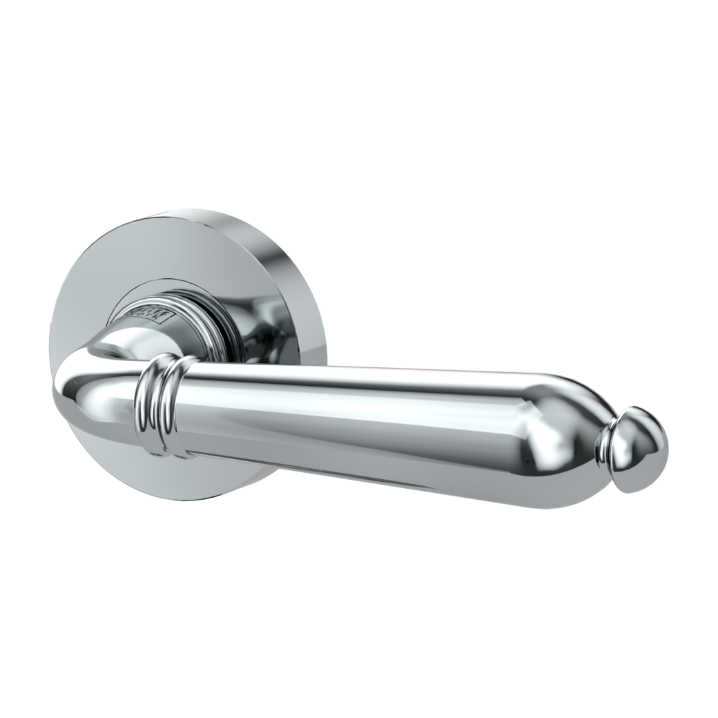 door handle set CAROLA screw on cl4 rose set round OS chrome
