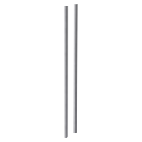 Silhouette product image in perfect product view shows the GRIFFWERK grip rod pair PLANEO GS_49011 in the version for glass - stainless steel look - adhesive technology SENSA
