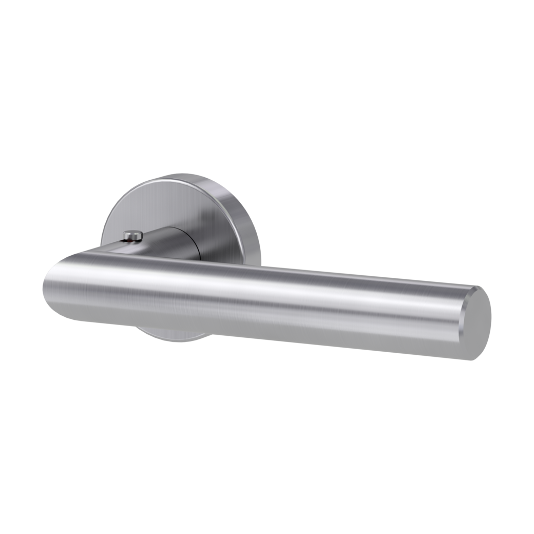 LUCIA door handle set Clip-on system round escutcheons smart2lock 2.0 R satin stainless steel