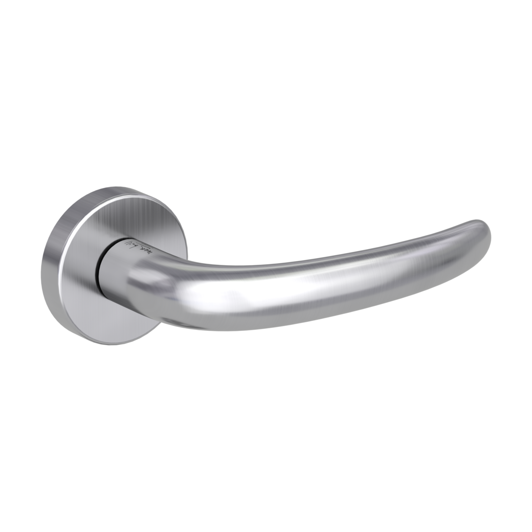 door handle set ULMER GRIFF clip on cl3 rose set round OS brushed steel