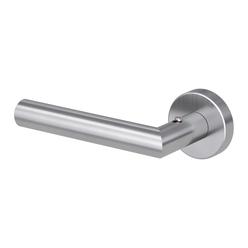 LUCIA door handle set Clip-on system round escutcheons smart2lock 2.0 L satin stainless steel