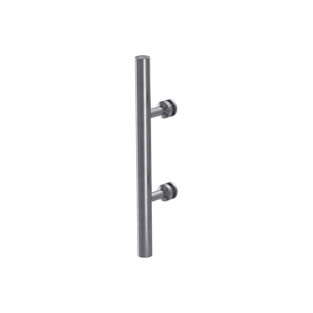 ELEGANZA bar handle with overl. point supp. screw-on syst. 72.5x720x25.5mm satin stainless steel