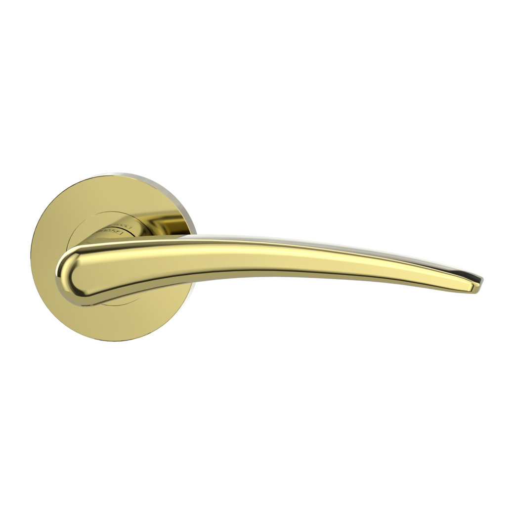 door handle set MARISA screw on cl4 rose set round OS brass look