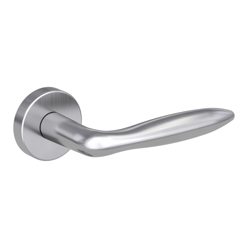 door handle set VERONICA clip on cl3 rose set round OS brushed steel