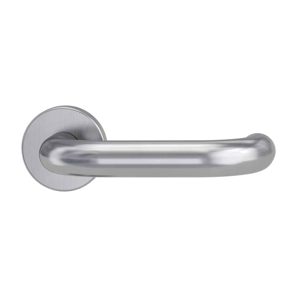 door handle set ALESSIA clip on cl3 rose set round OS brushed steel