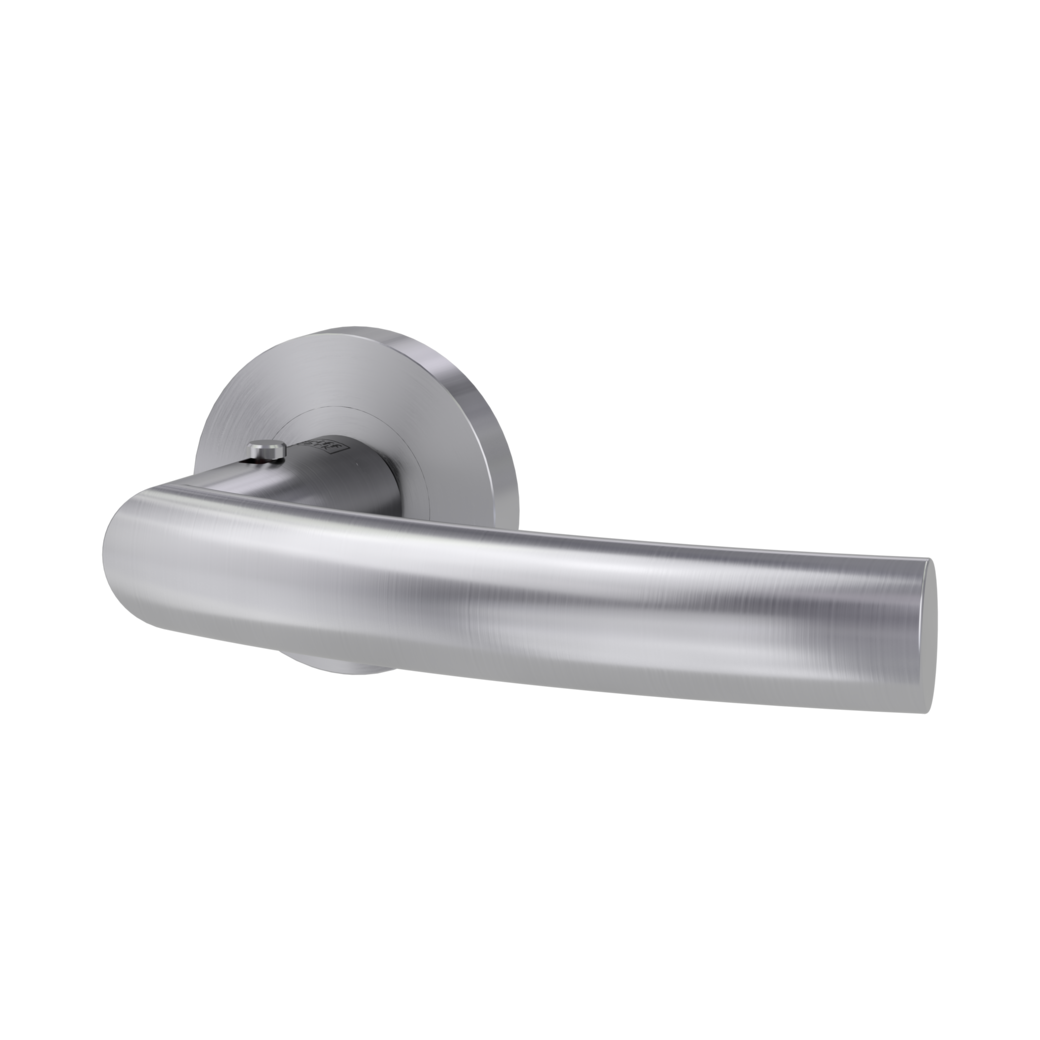 LORITA PROF door handle set Screw-on system round escutcheons smart2lock 2.0 R satin stainless steel