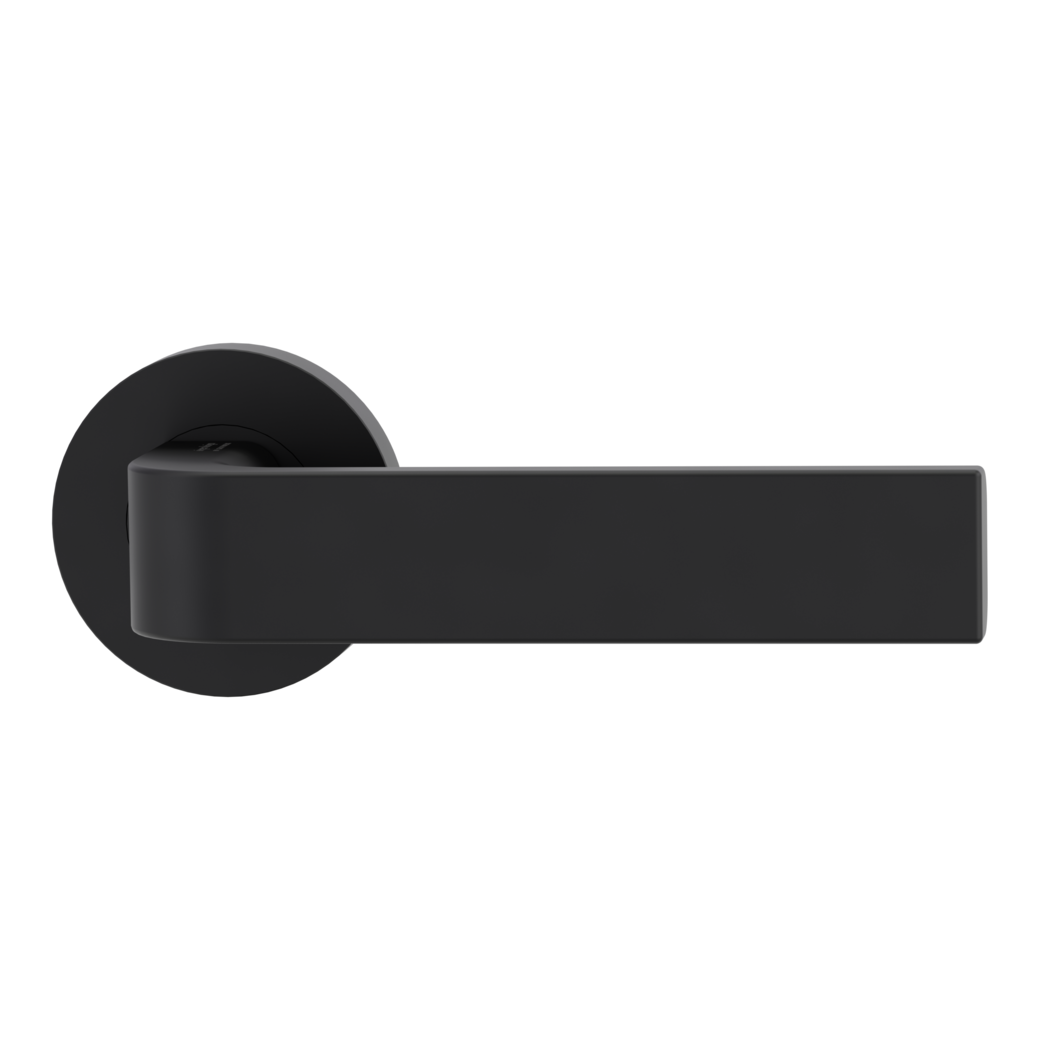 door handle set GRAPH screw on cl4 rose set round OS graphite black