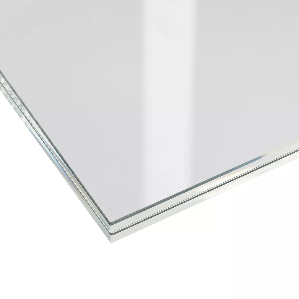 Glasdrehtür ACHAT HORIZONTAL VSG PURE WHITE klar 834x1972x9.5mm Studio/Office DIN L/R