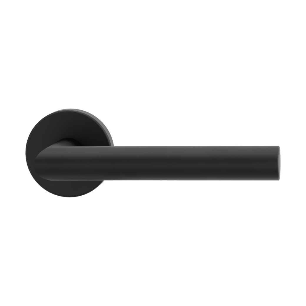 LUCIA door handle set Clip-on system GK3 round escutcheons OS graphite black