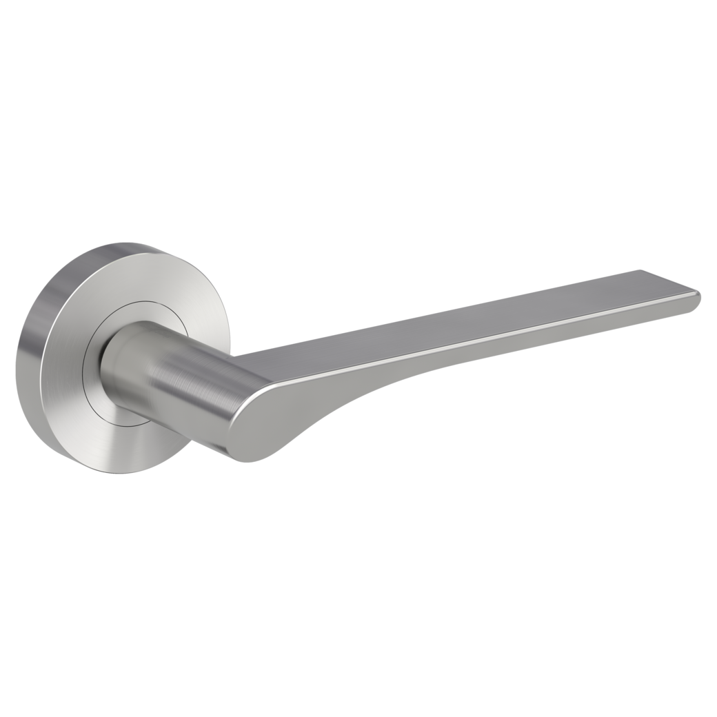 LEAF LIGHT door handle set Screw-on system GK4 round escutcheons OS velvet grey