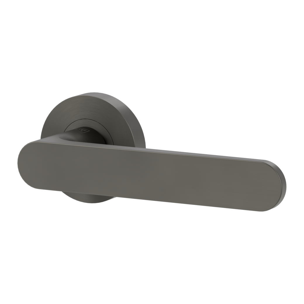 AVUS door handle set Screw-on system GK4 round escutcheons OS cashmere grey