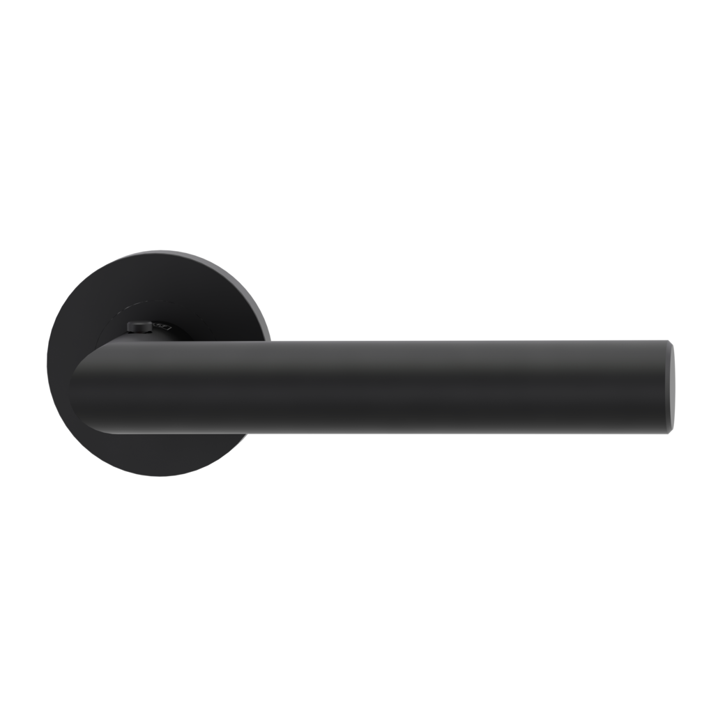 door handle set LUCIA PROF screw on rose set round smart2lock 2.0 R graphite black