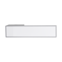 Silhouette product image in perfect product view shows the Griffwerk door handle FRAME with white inlay
