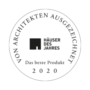 Logo of the Houses of the Year Award for the best product 2020 awarded to the door handle locking technology smart2lock 