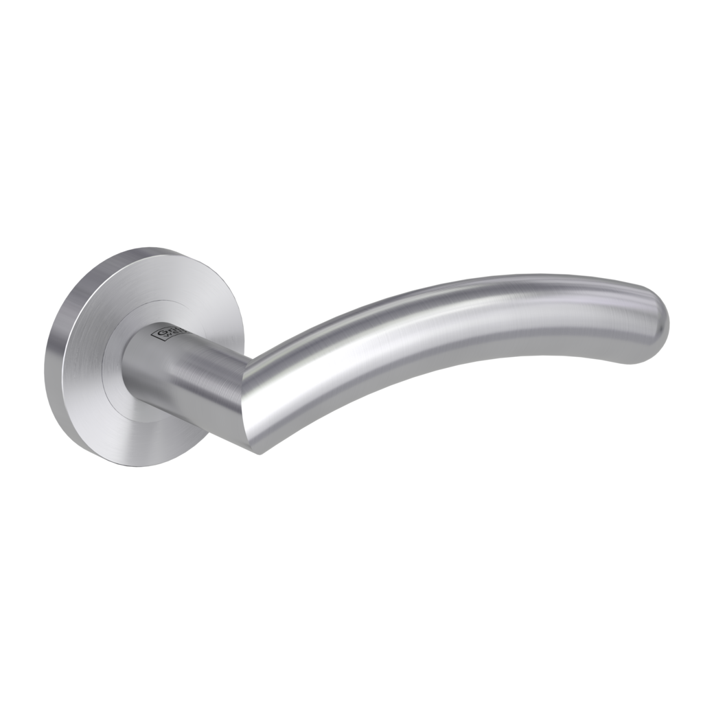 door handle set SAVIA PROF screw on cl3 rose set round OS brushed steel
