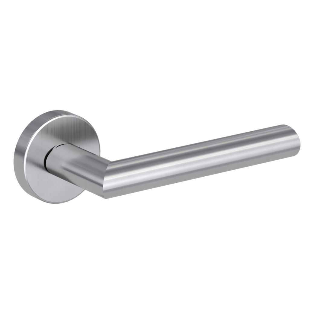 door handle set VIVIA clip on cl3 rose set round OS brushed steel