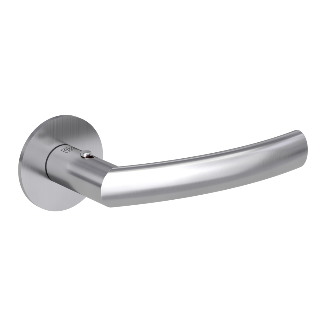 LORITA PIATTA S door handle set Flat escutcheons round smart2lock 2.0 R satin stainless steel
