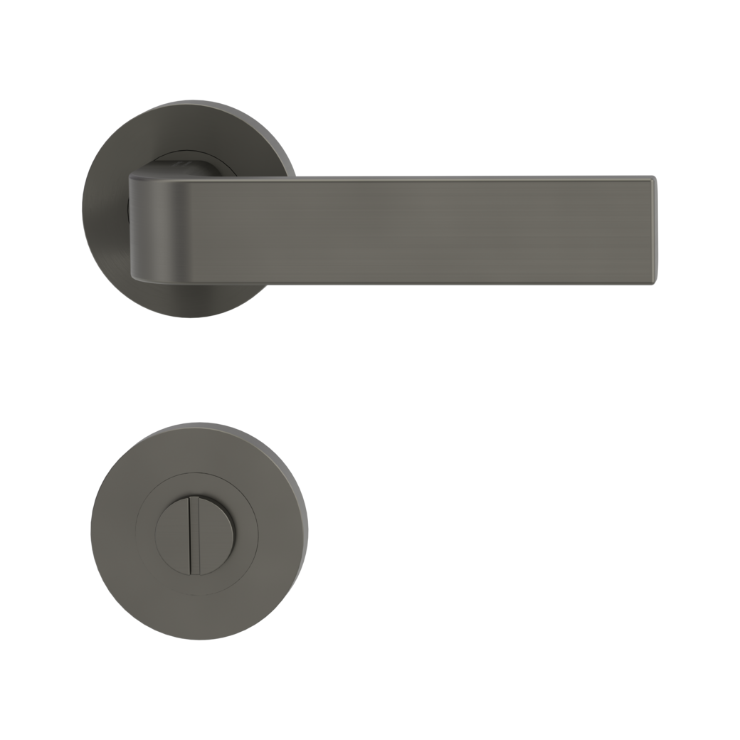door handle set GRAPH screw on cl4 rose set round wc cashmere grey