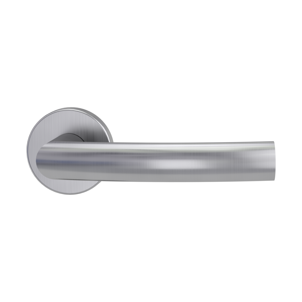 LORITA door handle set Clip-on system GK3 round escutcheons OS satin stainless steel