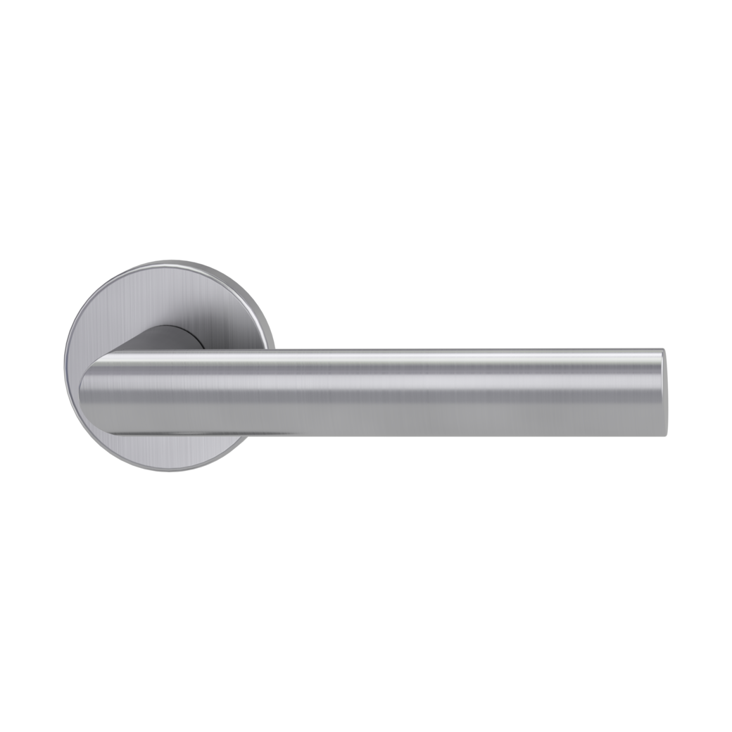 door handle set OVIDA clip on cl3 rose set round OS brushed steel