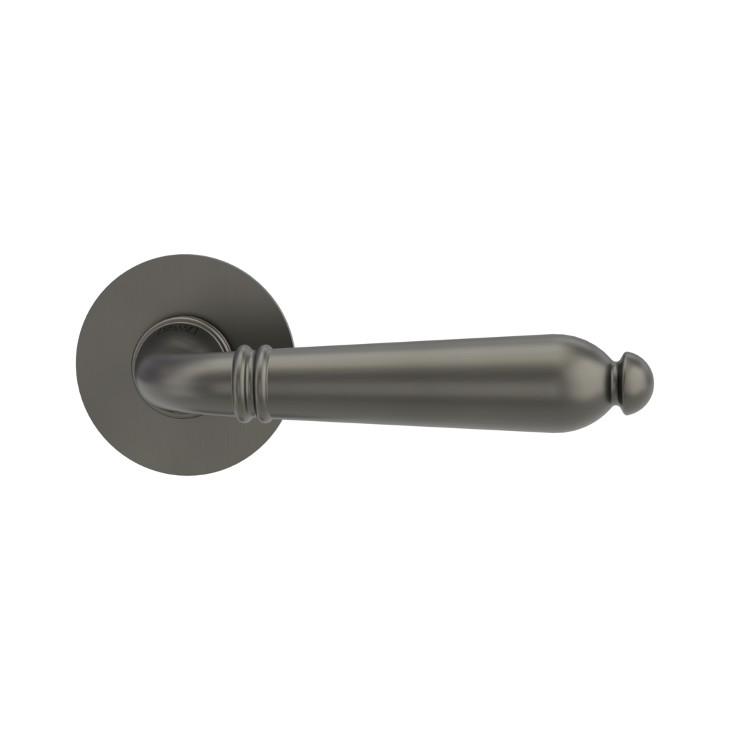 CAROLA PIATTA S door handle set Flat escutcheons round OS cashmere grey
