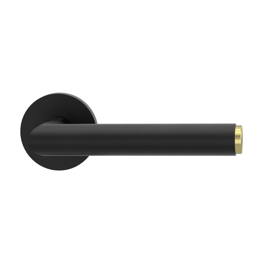LUCIA SELECT door handle set Screw-on system GK3 round escutcheons OS graphite black brass