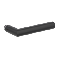 Silhouette product image in perfect product view shows the Griffwerk handle LUCIA PROF in the version graphite black, L/R