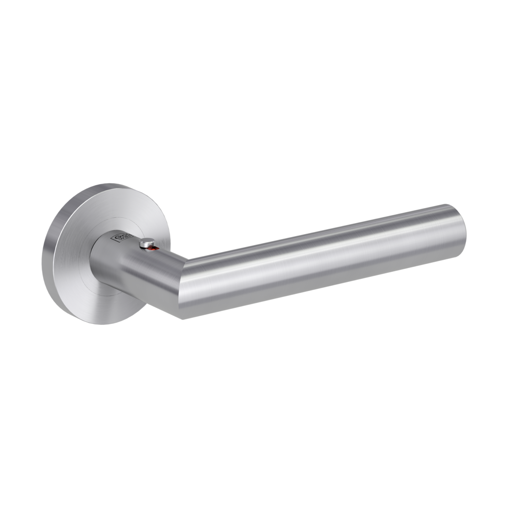 LUCIA PROF door handle set Screw-on system round escutcheons smart2lock 2.0 R satin stainless steel