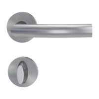 Isolated product image in perfect product view shows the GRIFFWERK rose set LOREDANA PROF in the version turn and release - polished/brushed steel - screw on technique inside view 