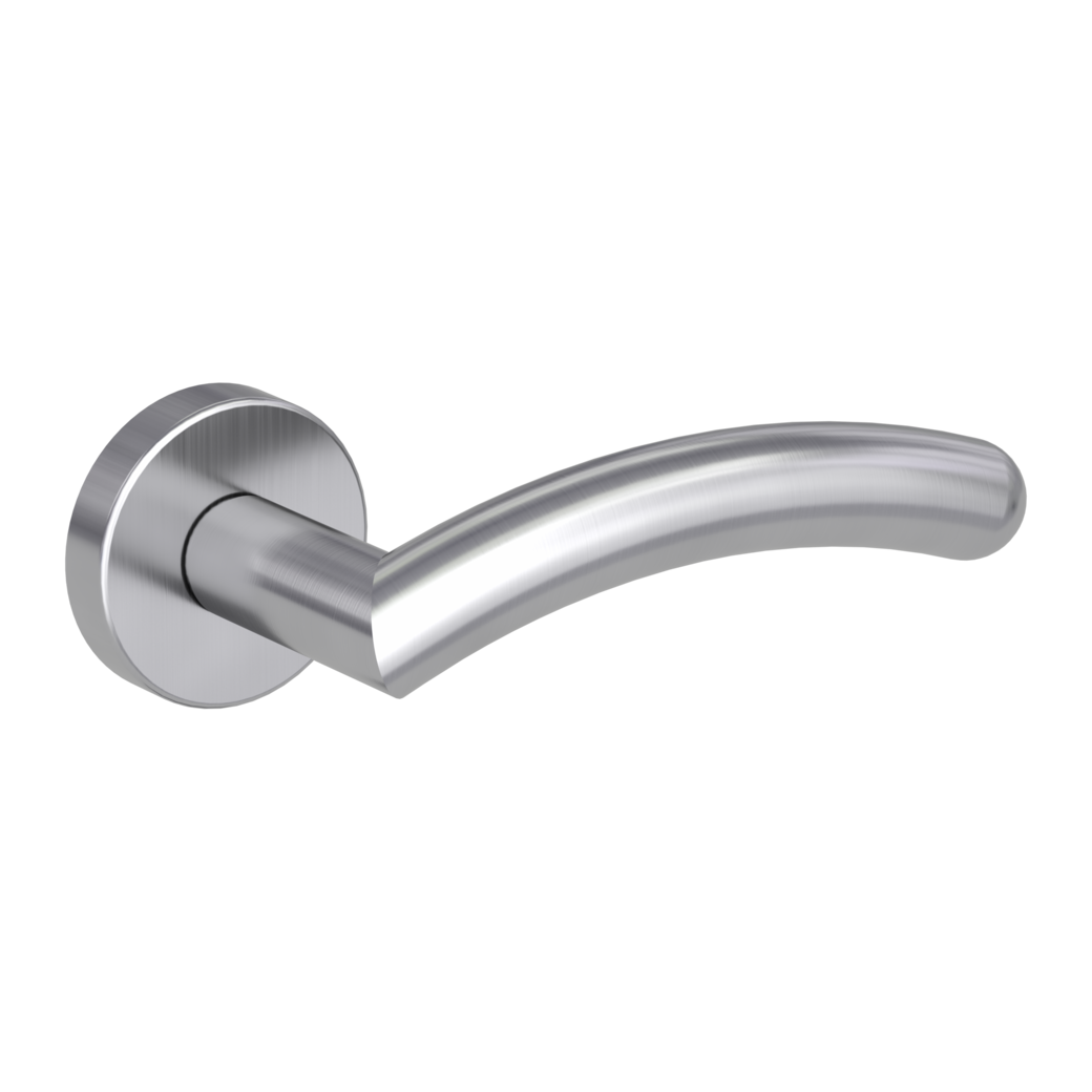 door handle set SAVIA clip on cl3 rose set round OS brushed steel