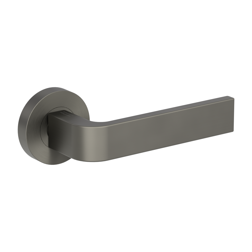 GRAPH door handle set Screw-on system GK4 round escutcheons OS cashmere grey