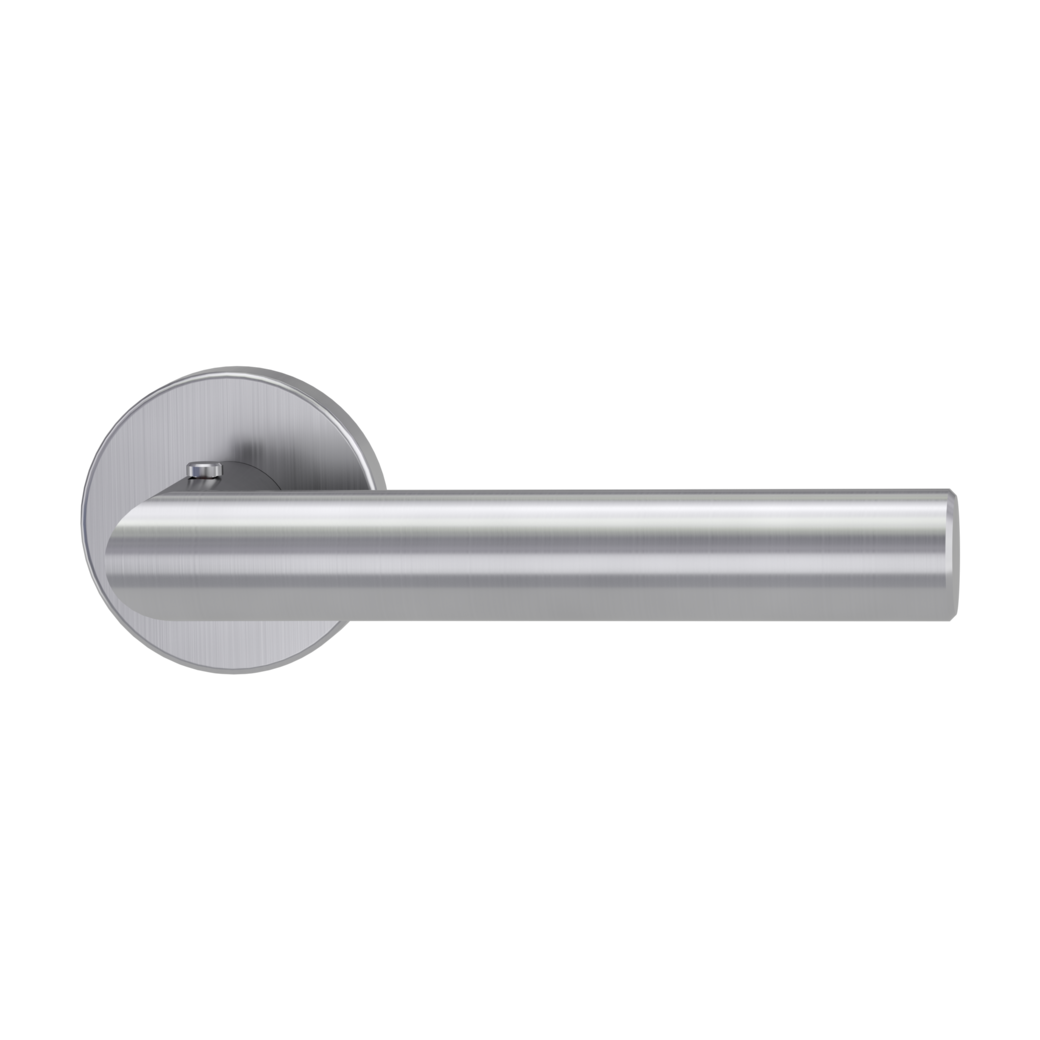 LUCIA door handle set Clip-on system round escutcheons smart2lock 2.0 R satin stainless steel