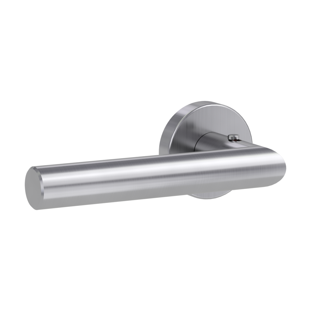 LUCIA door handle set Clip-on system round escutcheons smart2lock 2.0 L satin stainless steel