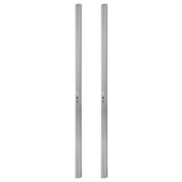 Freigestelltes Produktbild im idealen Blickwinkel fotografiert zeigt das Griffwerk Griffstangenpaar PLANEO GS_49017 in der Version smart2lock, Edelstahl-Optik matt, Klebetechnik