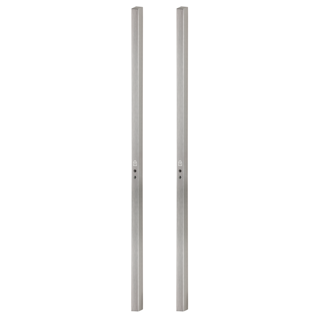 PLANEO GS_49017 pair of bar handles smart2lock right opening glue-on syst. 14x18x700mm satin st.steel effect﻿