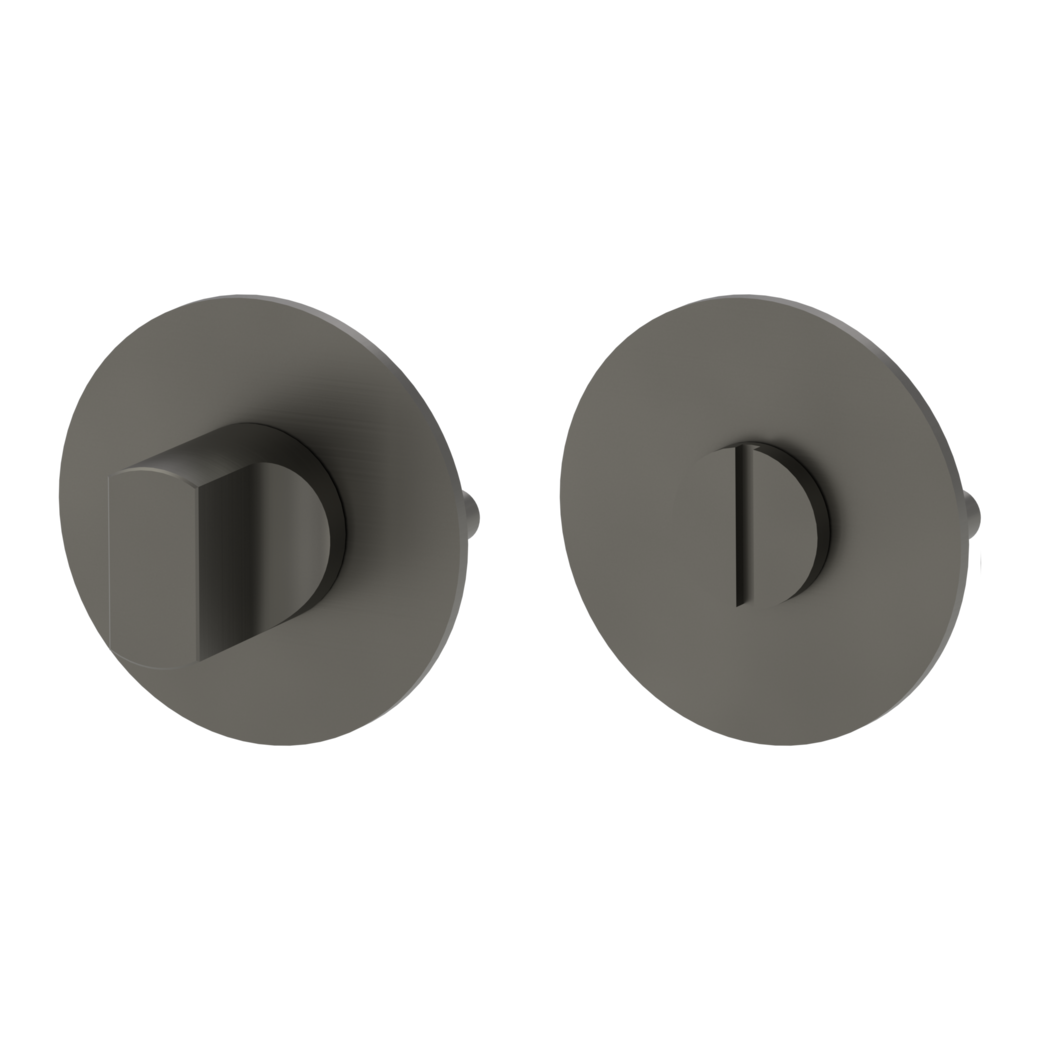 Pair of escutcheons round WC Flat escutcheon cashmere grey