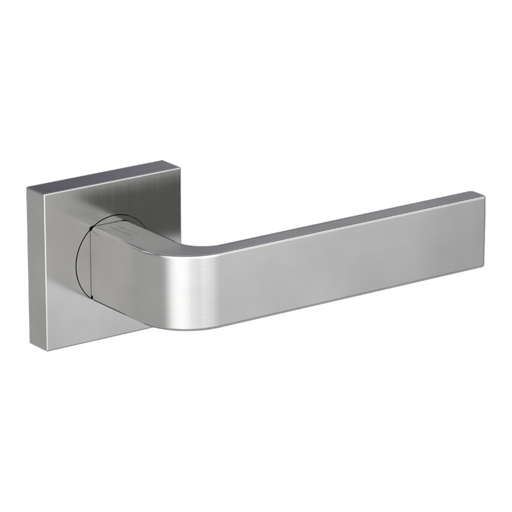 GRAPH door handle set Screw-on sys.GK4 straight-edged escut. OS velvet grey