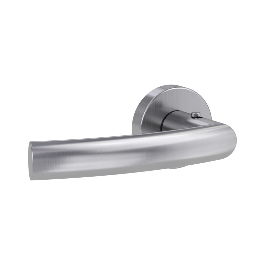 door handle set LORITA clip on rose set round smart2lock 2.0 L brushed steel