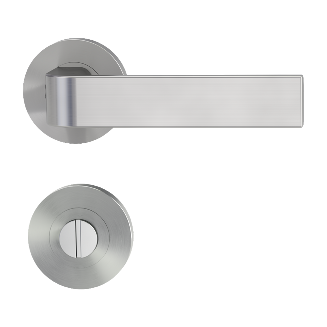 door handle set GRAPH screw on cl4 rose set round wc velvety grey