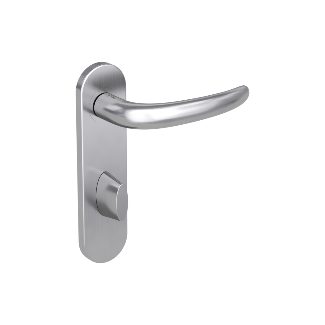 door handle set ULMER GRIFF PROF screw on cl4 short plate round wc red/white brushed steel