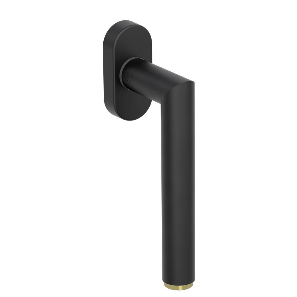 window handle LUCIA SELECT graphite black/brass L 7x32mm