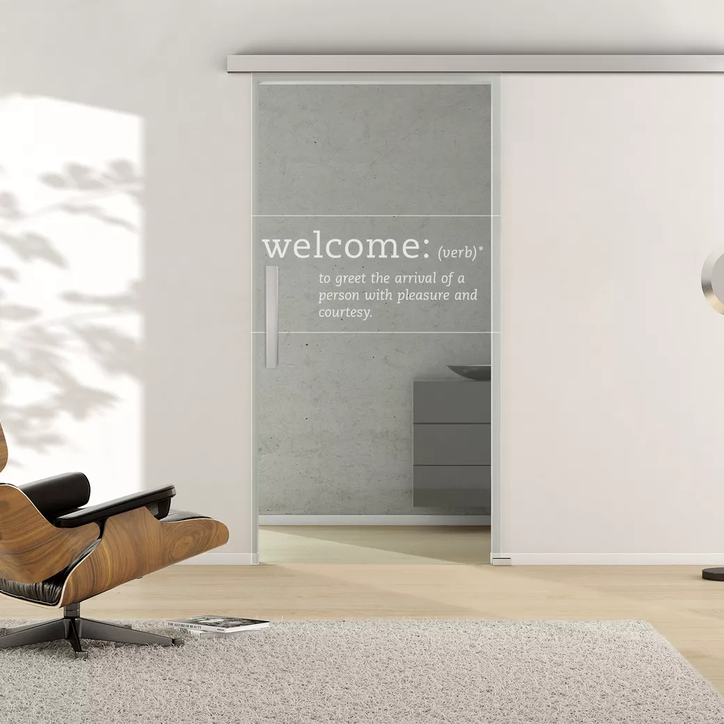sliding glass door TYPO 667 TSG BASIC GREEN clear 935x2183x8mm