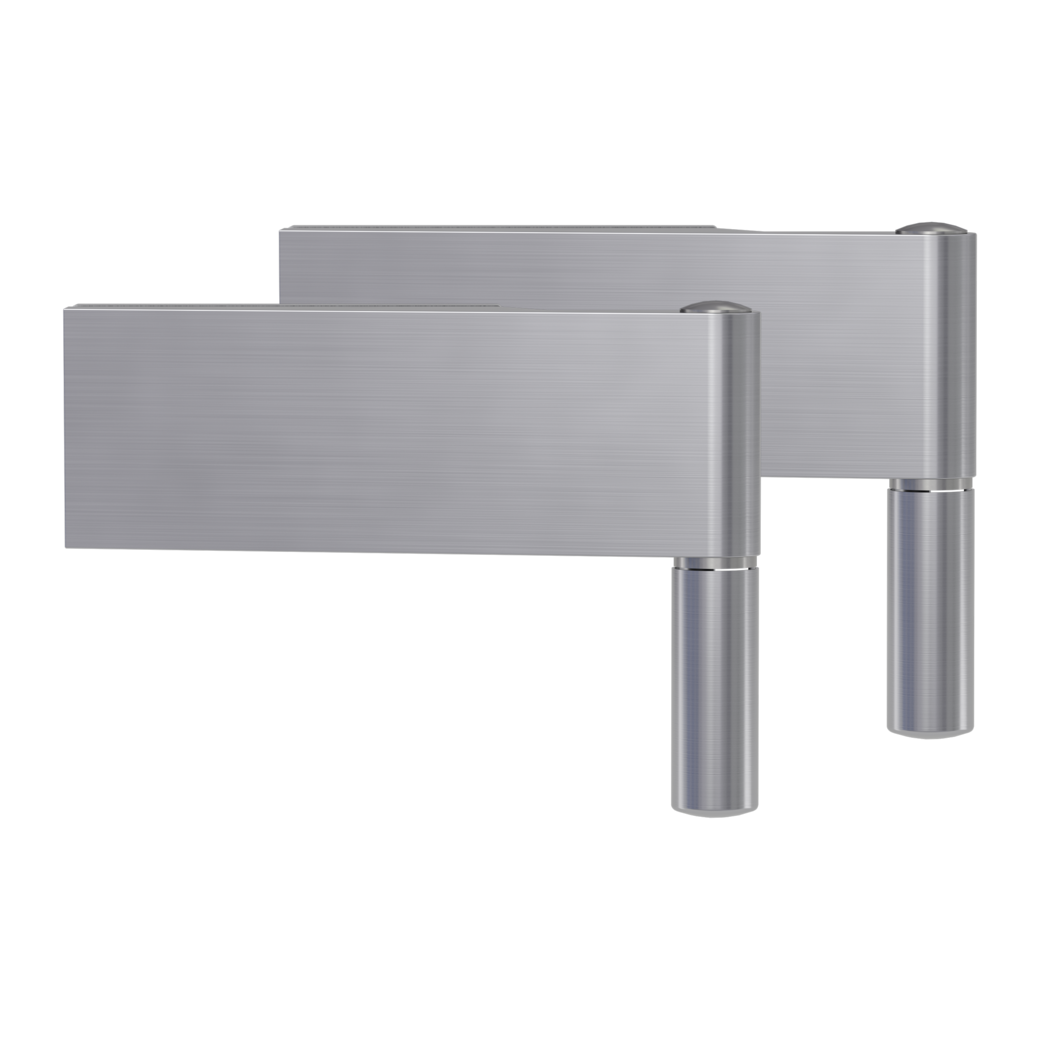 hinge pair incl. hinge sleeve(s) CREATIVO/PURISTO studio wooden frame brushed steel look